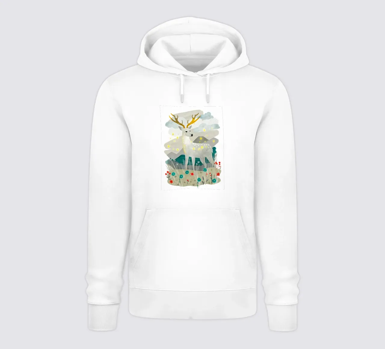 cervo colorato felpa con cappuccio da BABY ART PRINTS