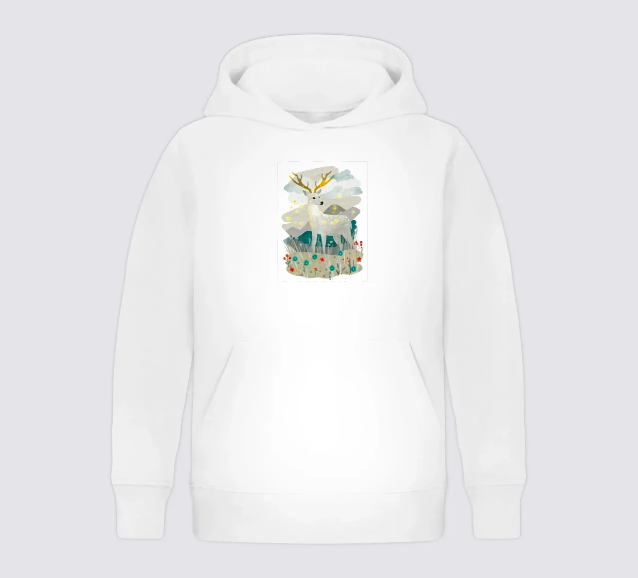 cervo colorato felpa bambino con cappuccio da 🐹 BABY ART PRINTS