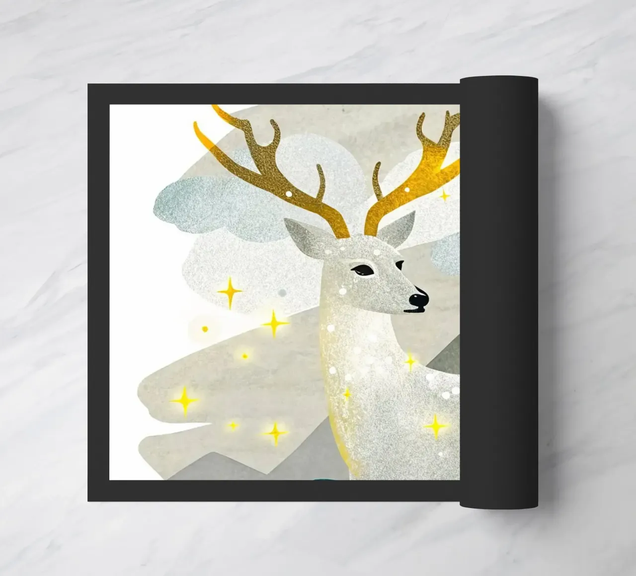 cervo colorato zerbino da BABY ART PRINTS
