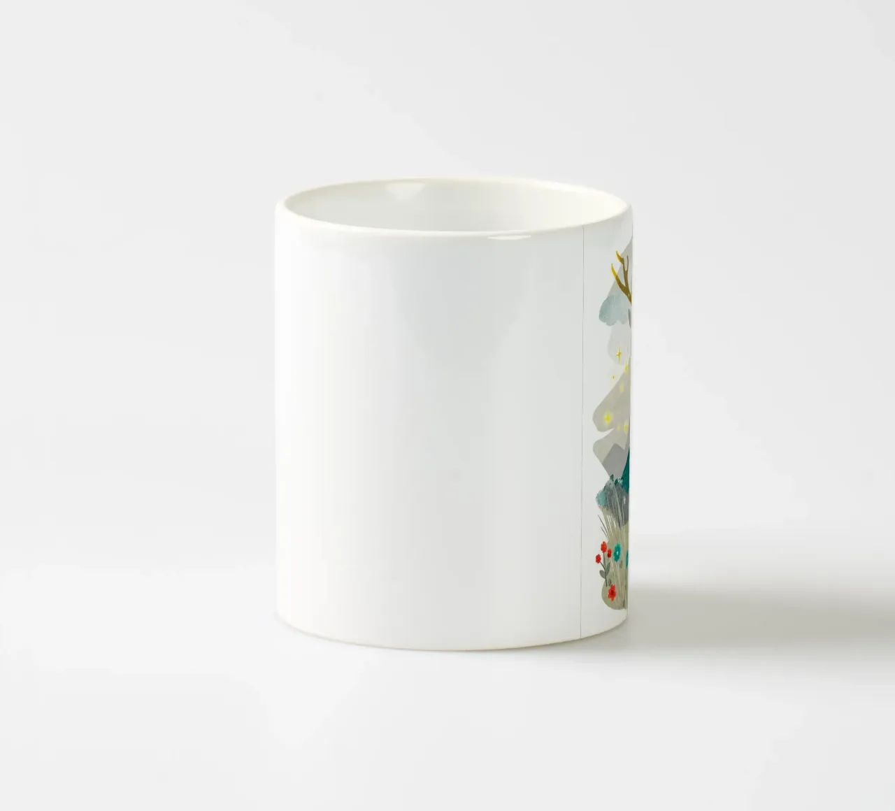 cervo colorato tazza in ceramica da BABY ART PRINTS