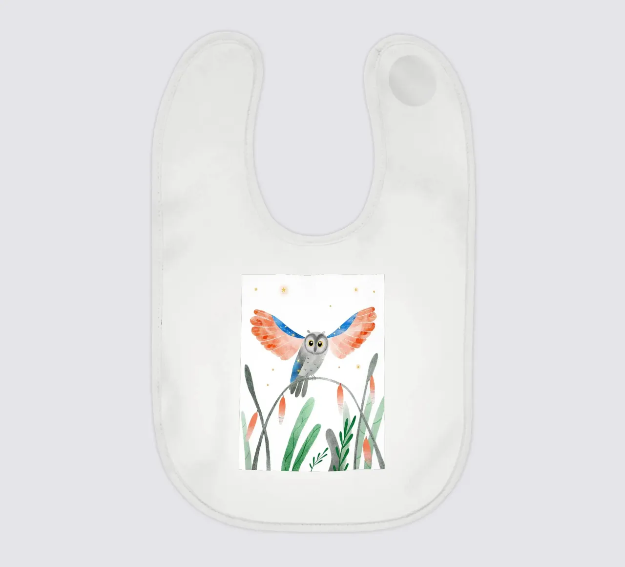 Uil baby slabbetje van 🐹 BABY ART PRINTS