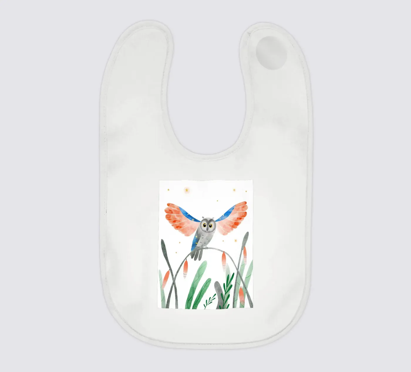 Uil baby slabbetje van 🐹 BABY ART PRINTS