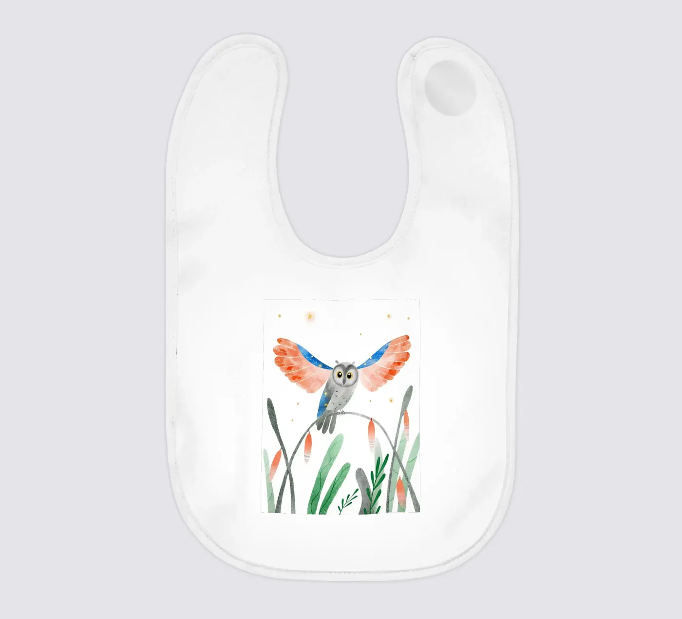 Uil baby slabbetje van 🐹 BABY ART PRINTS