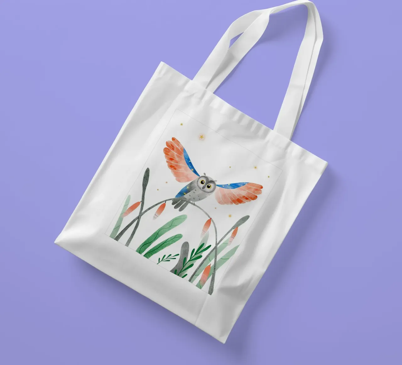 Gufo borsa in juta da 🐹 BABY ART PRINTS