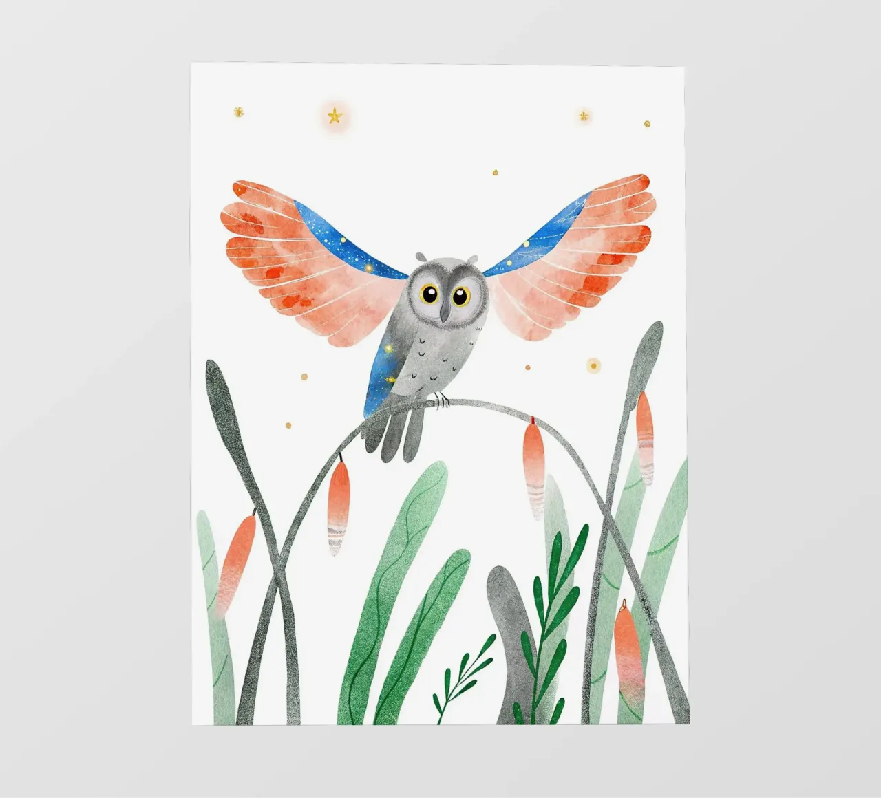 Gufo pellicola backlit da BABY ART PRINTS