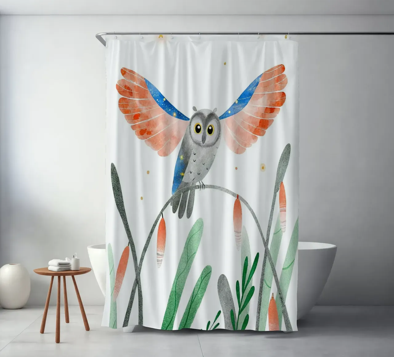 Eule Duschvorhang von 🐹 BABY ART PRINTS