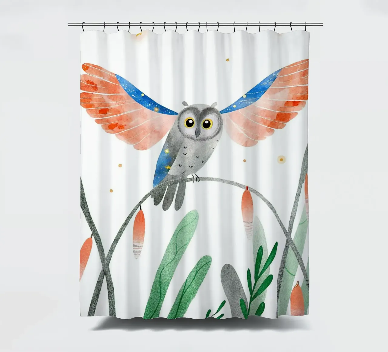 Eule Duschvorhang von 🐹 BABY ART PRINTS