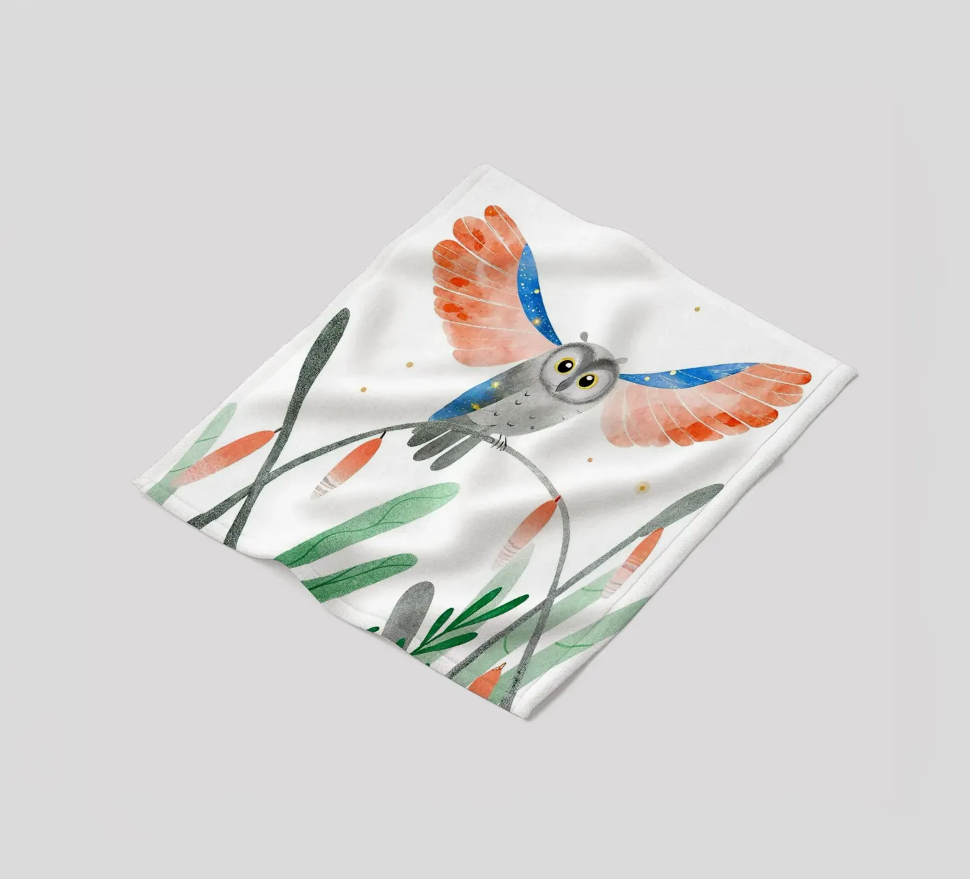 Owl coperta in pile da 🐹 BABY ART PRINTS