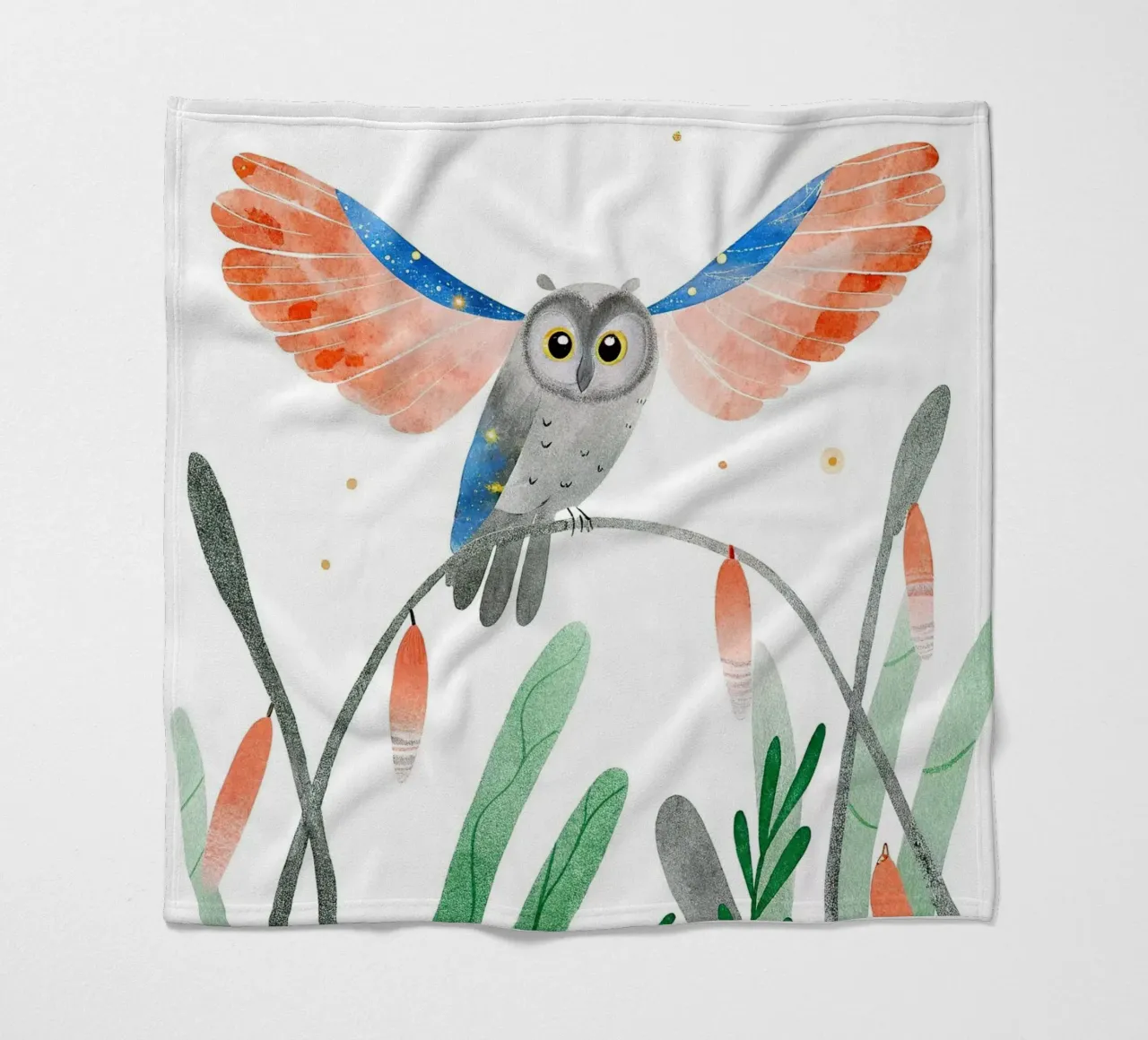 Gufo coperta in pile da BABY ART PRINTS