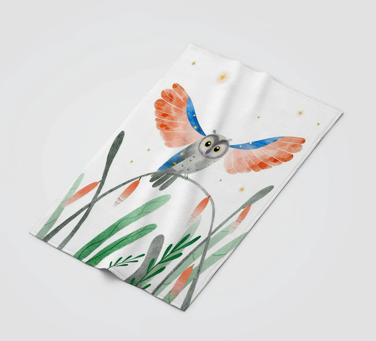 Eule Fleecedecke von 🐹 BABY ART PRINTS