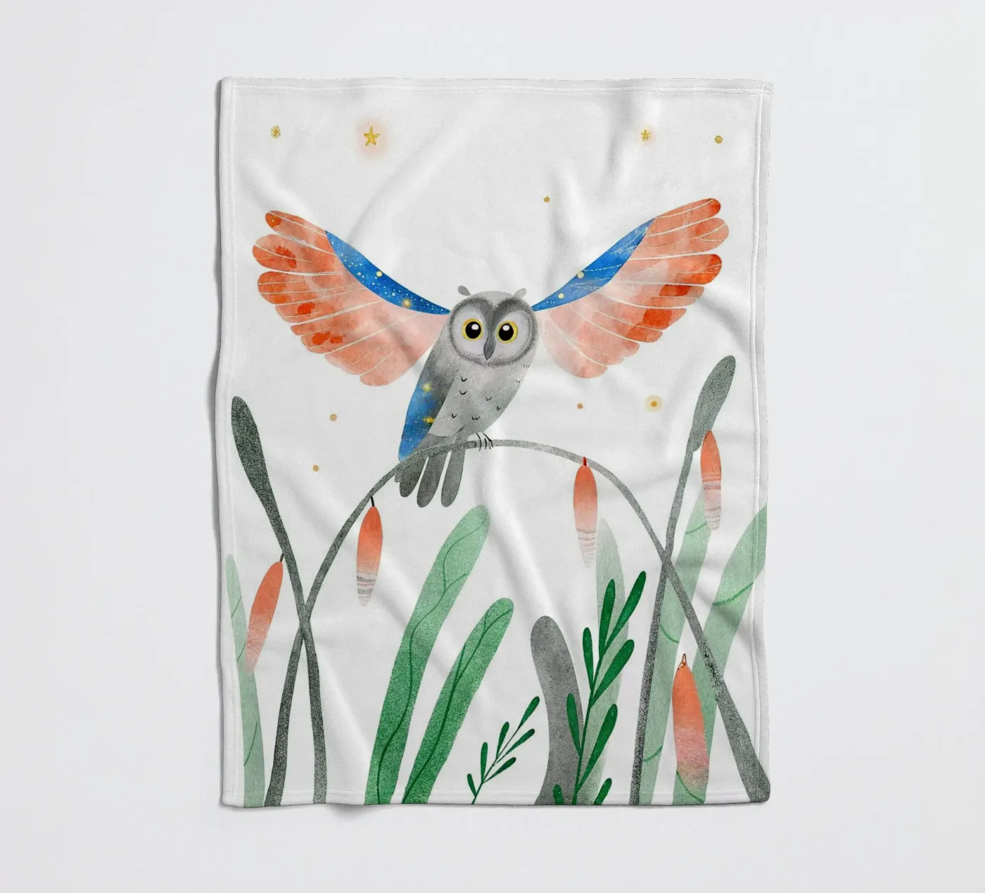 Owl coperta in pile da 🐹 BABY ART PRINTS