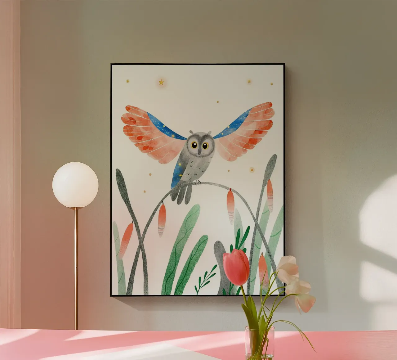 Gufo plexiglass da 🐹 BABY ART PRINTS