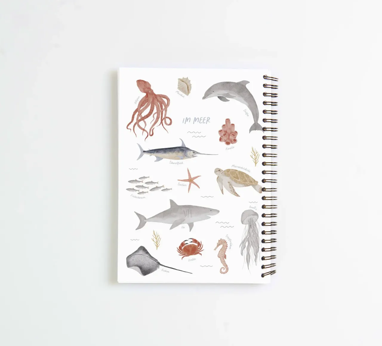 Im Meer spiral notebook by herzundpapier