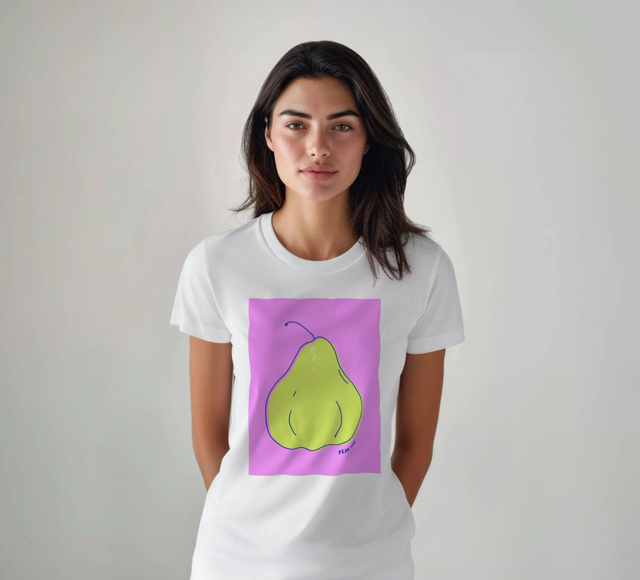 Pear up! - Grafische Birne in Knallfarben t-shirt da Ohkimiko