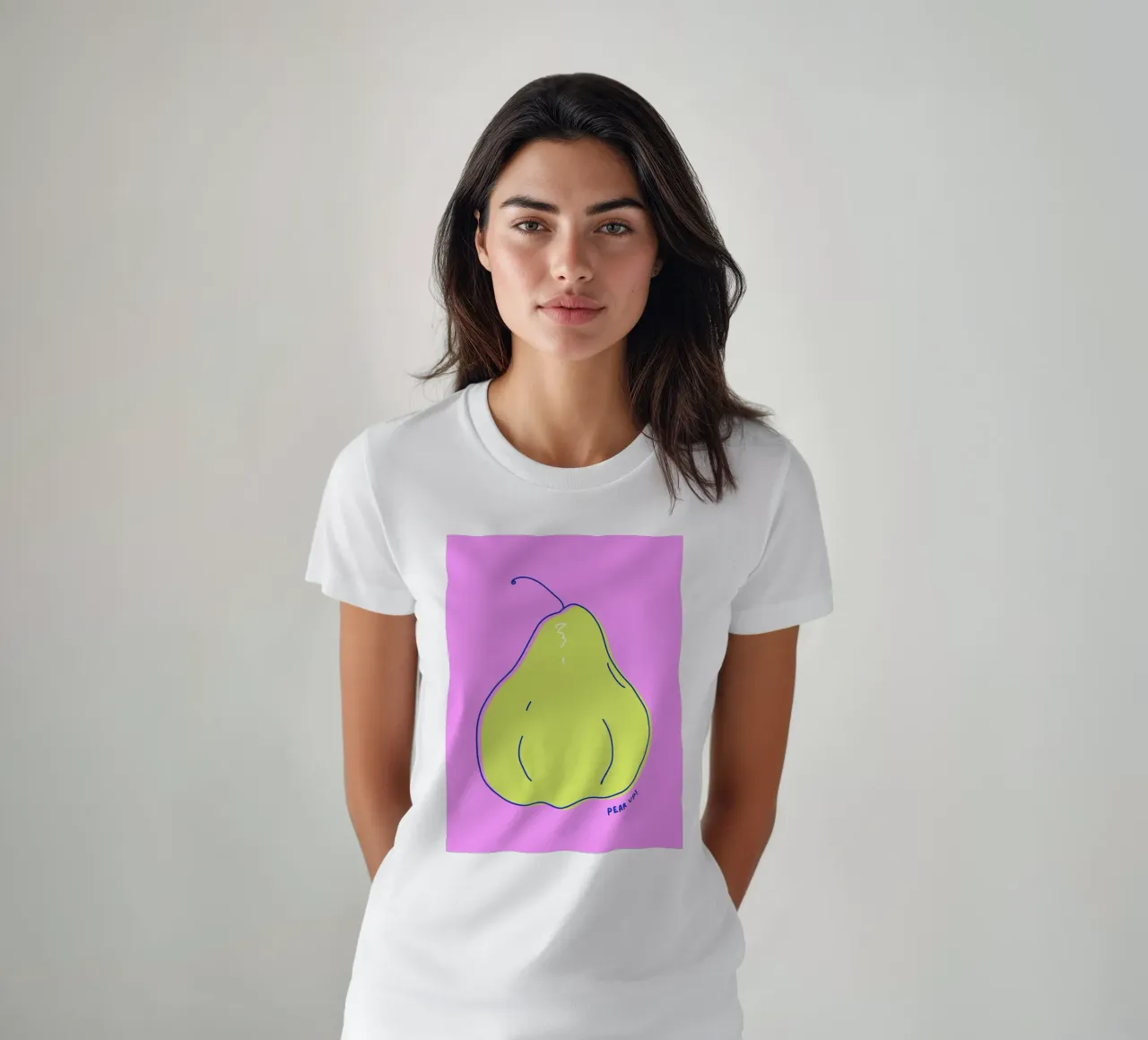 Pear up! - Grafische Birne in Knallfarben camiseta de Ohkimiko