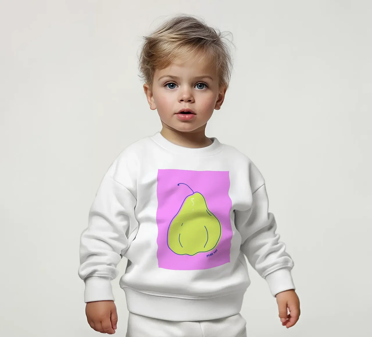 Pear up! - Grafische Birne in Knallfarben Baby Sweatshirt von Ohkimiko