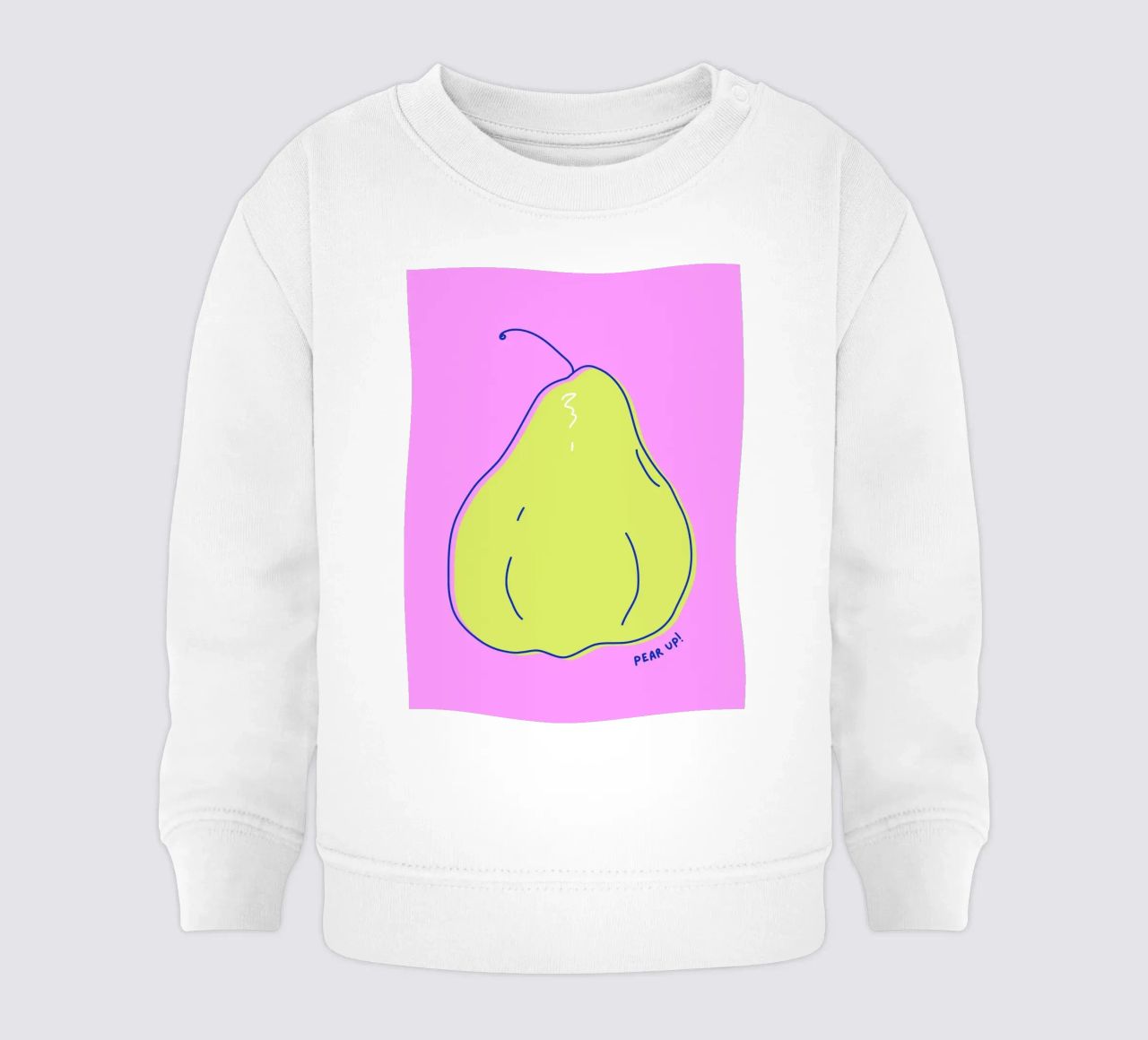 Pear up! - Grafische Birne in Knallfarben felpa neonato da Ohkimiko