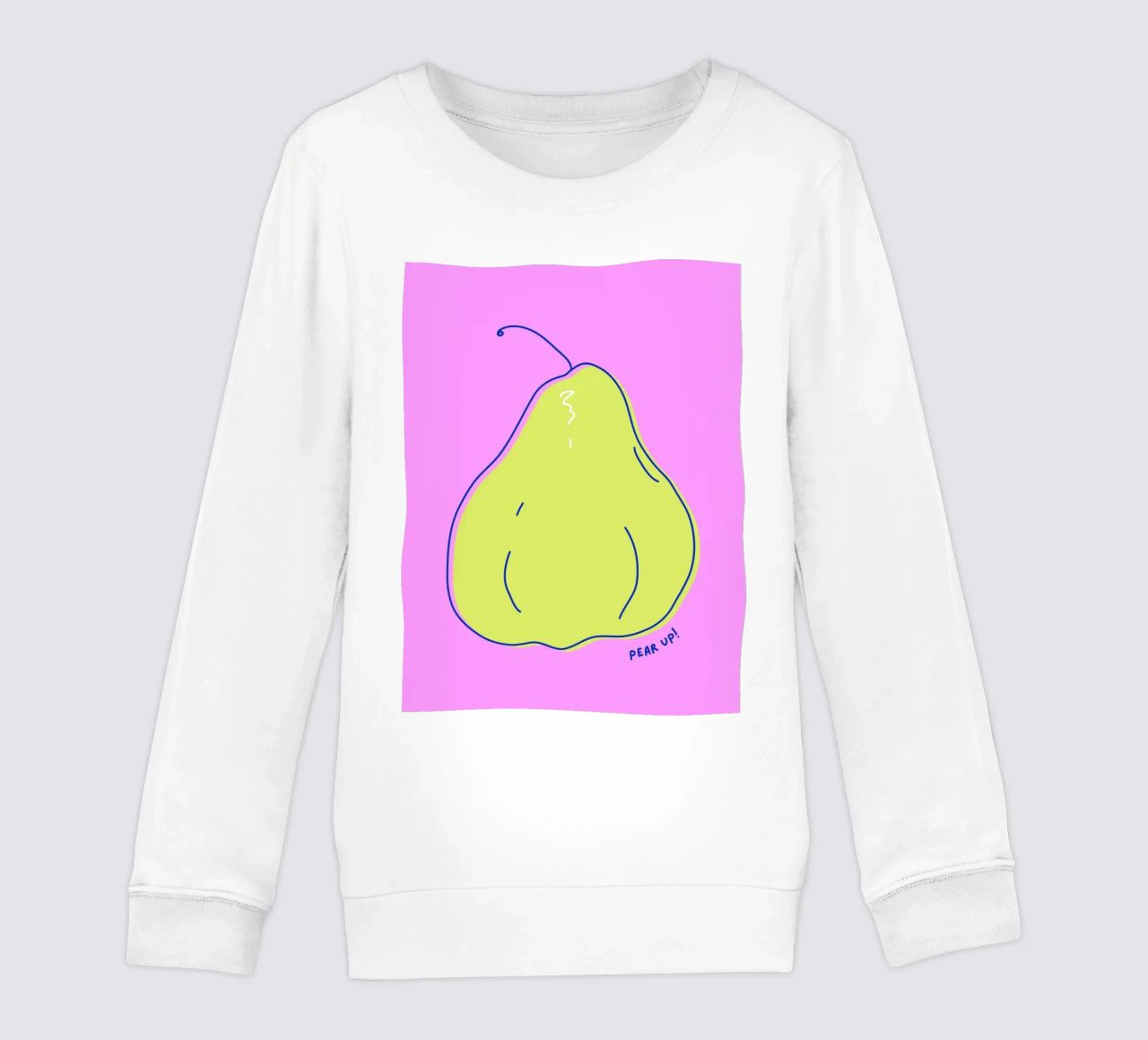Pear up! - Grafische Birne in Knallfarben felpa bambino da Ohkimiko