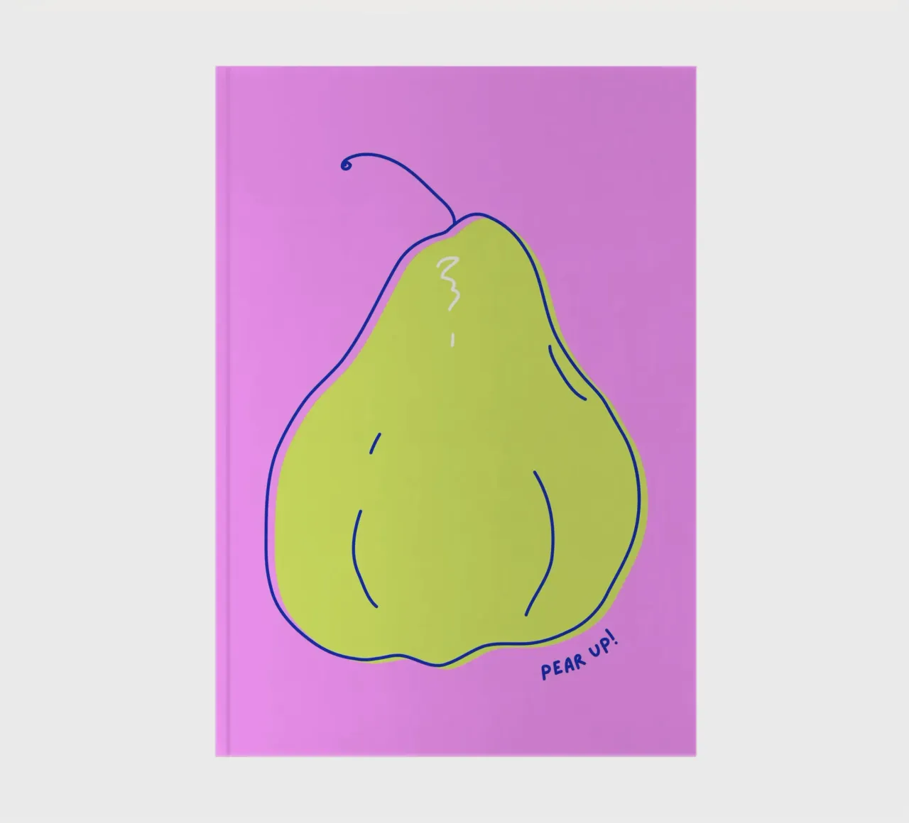 Pear up! - Grafische Birne in Knallfarben notebook by Ohkimiko