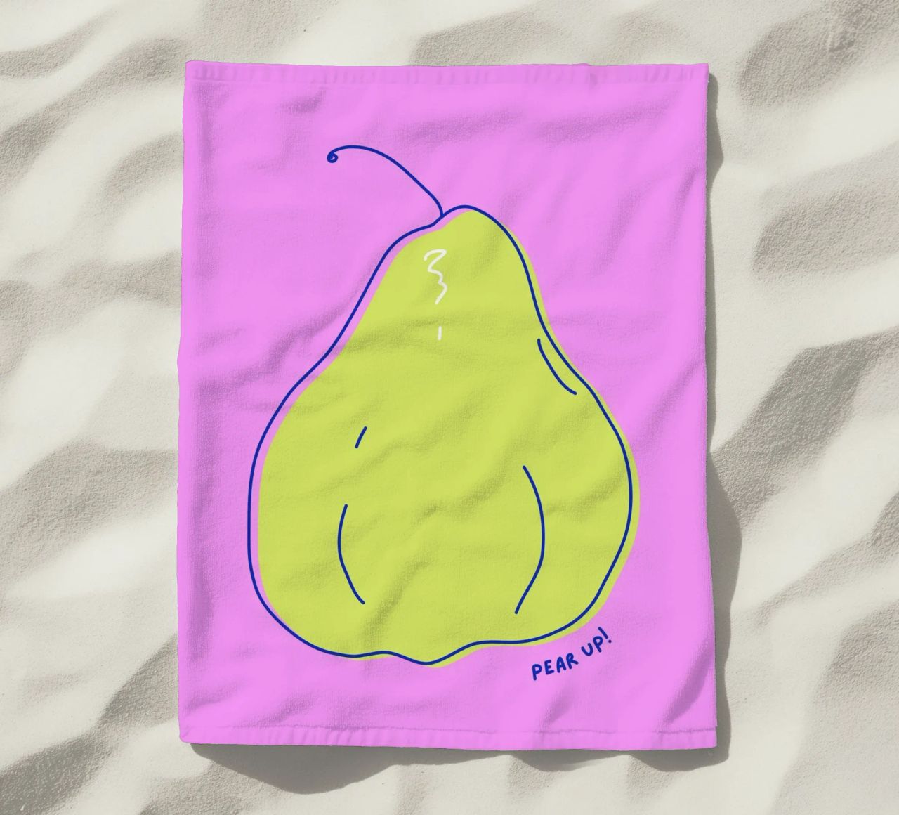 Pear up! - Grafische Birne in Knallfarben telo mare da Ohkimiko