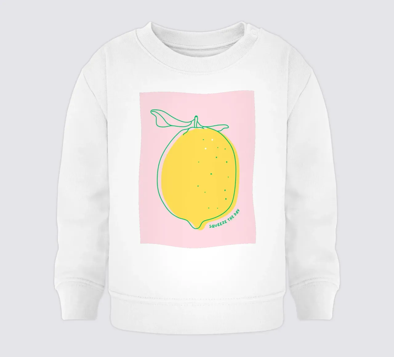 Squeeze the day - Grafische Zitrone Baby Sweatshirt von Ohkimiko