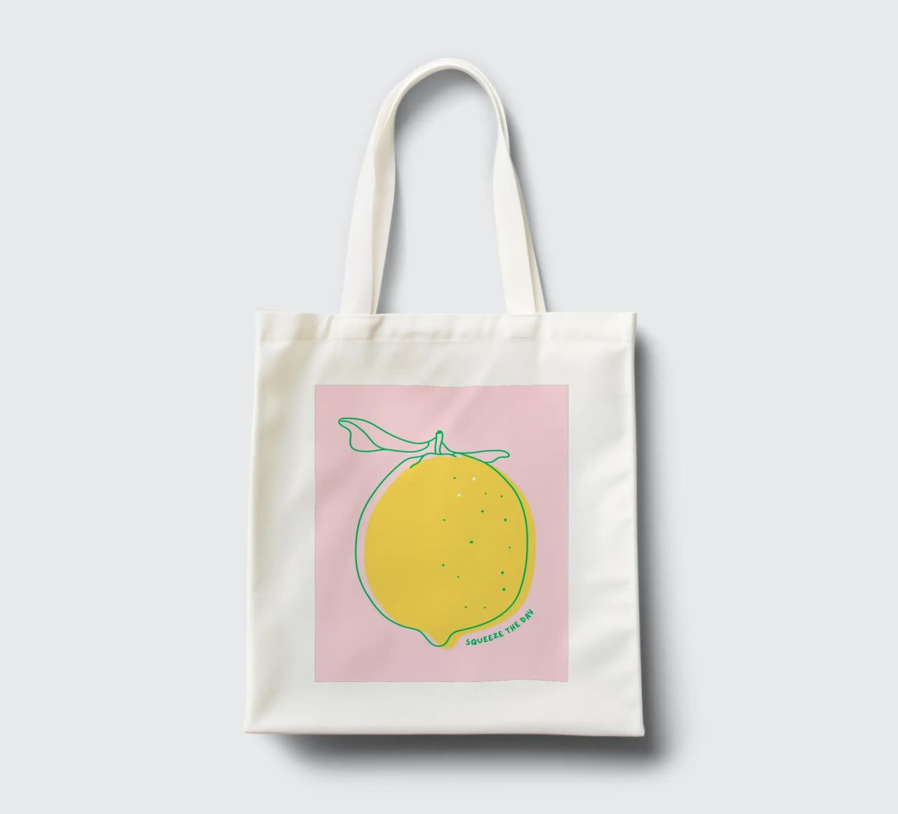 Squeeze the day - Grafische Zitrone borsa in juta da Ohkimiko