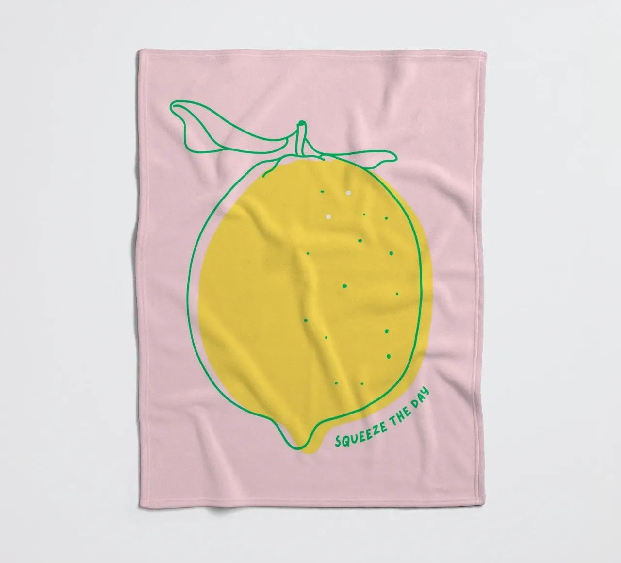 Squeeze the day - Grafische Zitrone Fleecedecke von Ohkimiko
