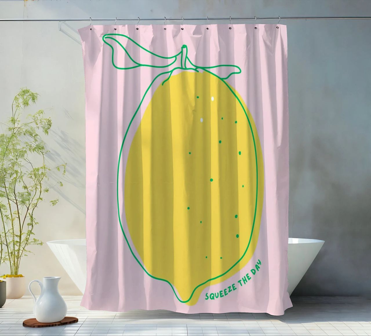 Squeeze the day - Grafische Zitrone tenda da doccia da Ohkimiko