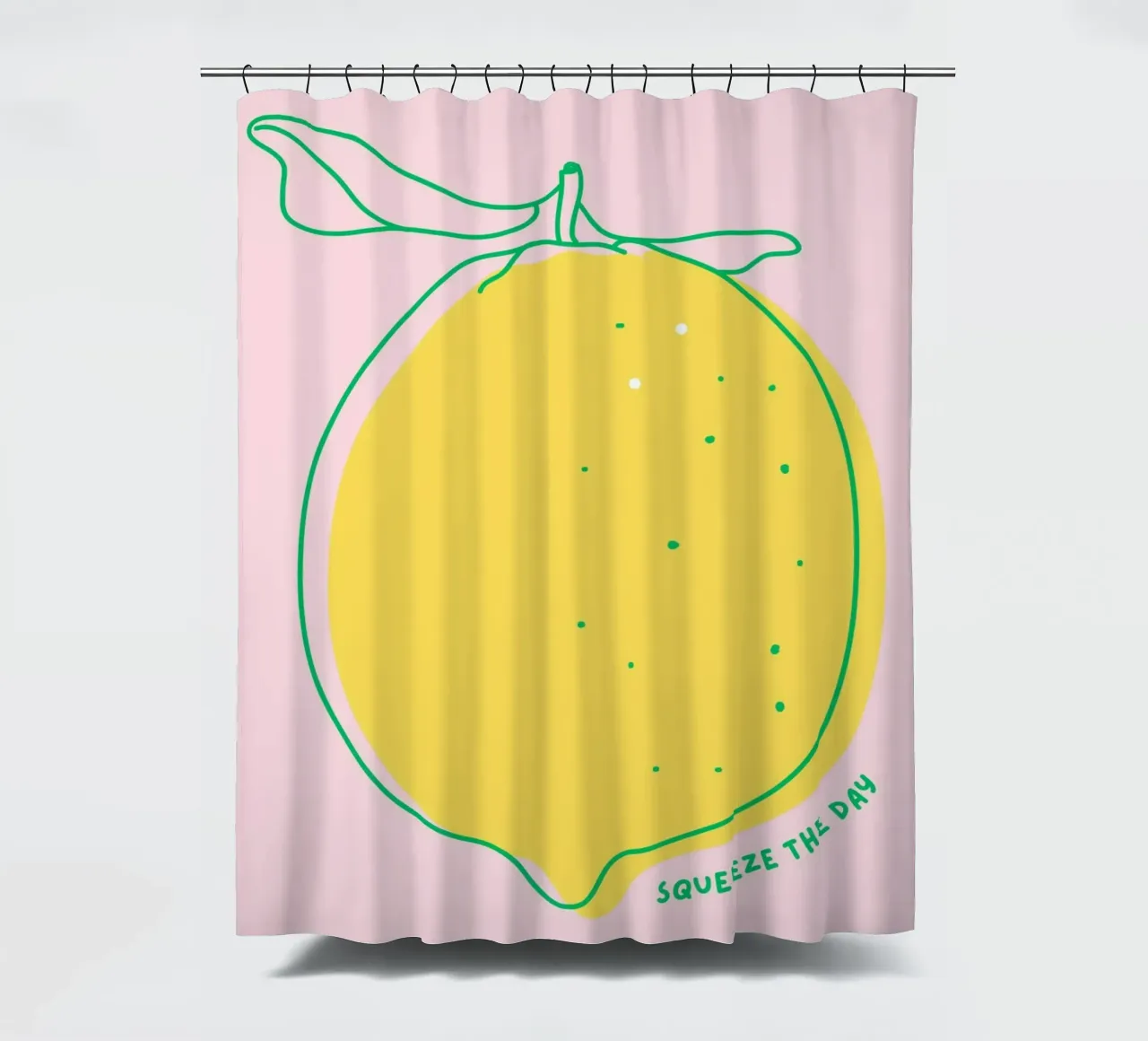 Squeeze the day - Grafische Zitrone Duschvorhang von Ohkimiko