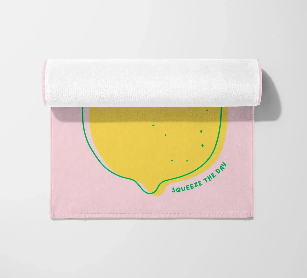 Squeeze the day - Grafische Zitrone strandhanddoek van Ohkimiko