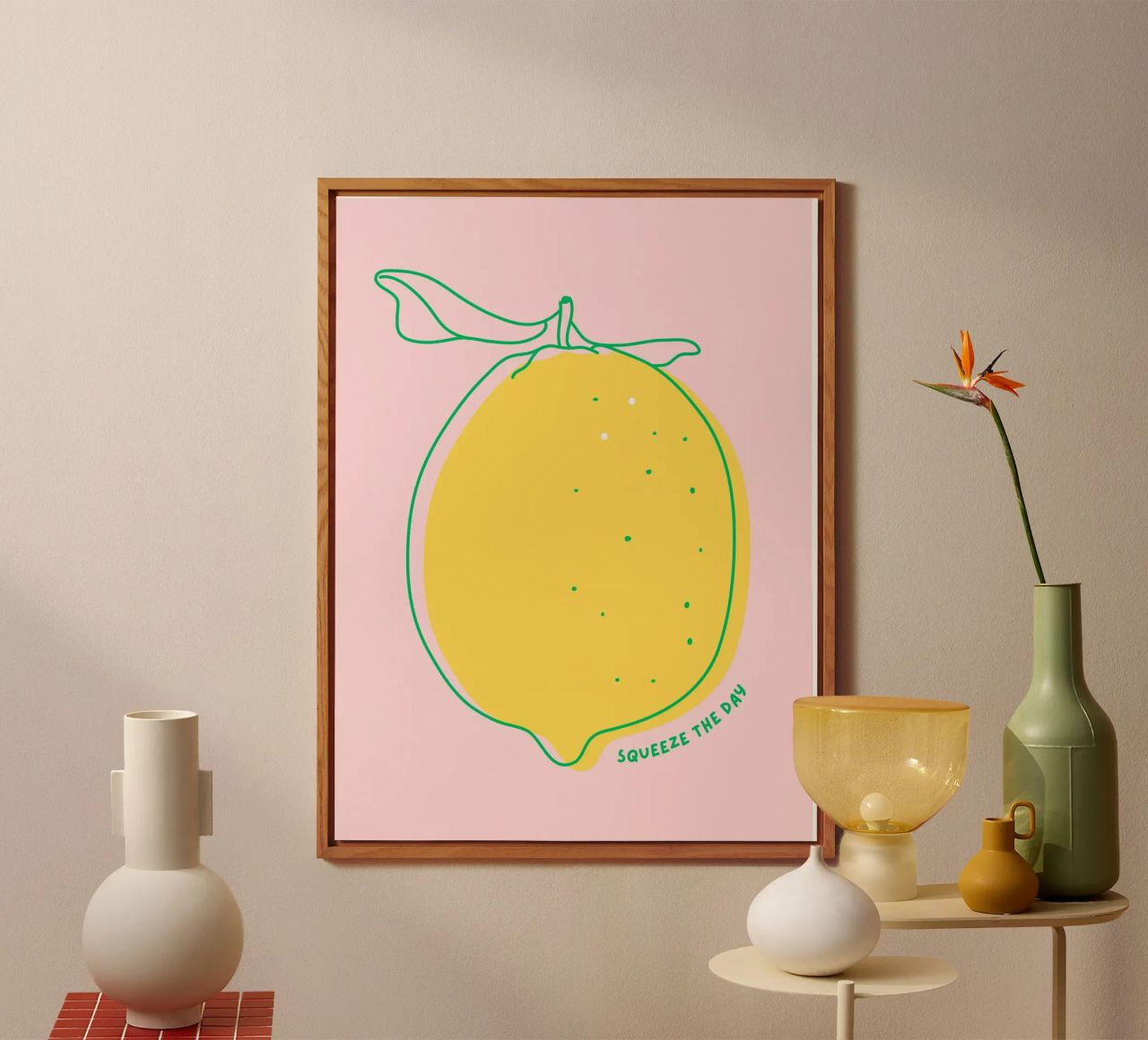Squeeze the day - Grafische Zitrone alluminio dibond da Ohkimiko