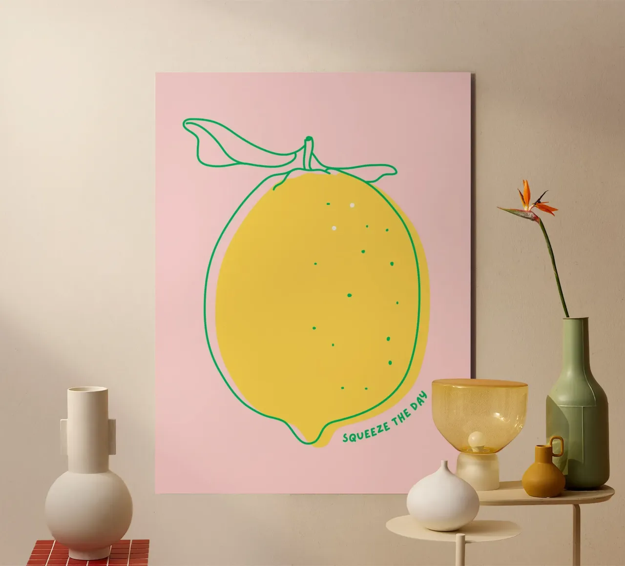 Squeeze the day - Grafische Zitrone aluminio dibond de Ohkimiko