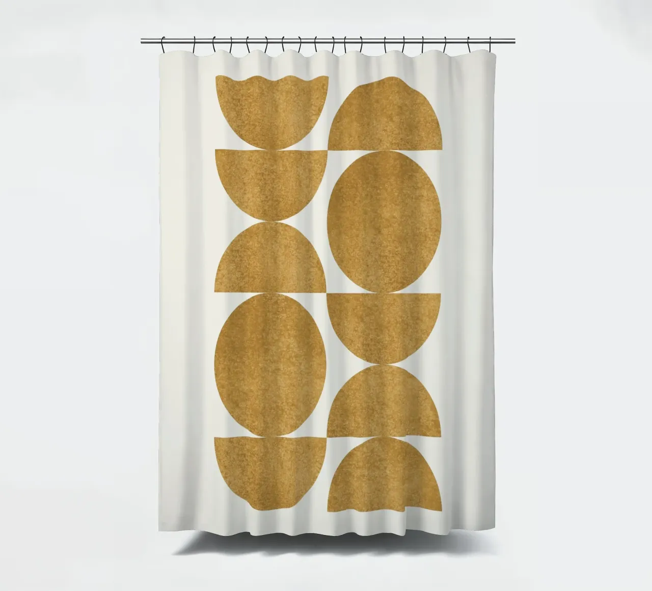 Motif rétro scandinave - Or jaune rideau de douche de MoonlightPrint