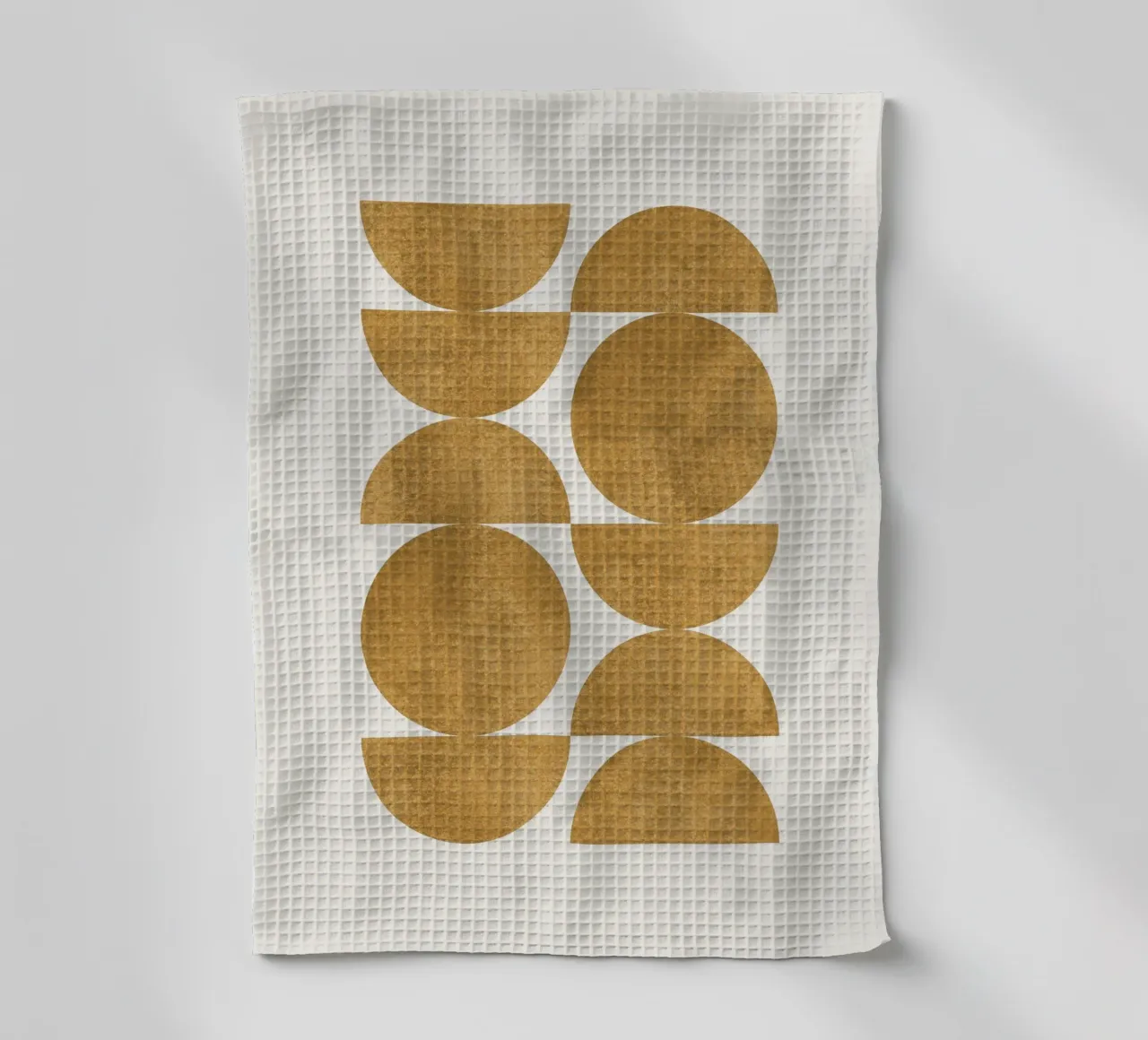 Motif rétro scandinave - Or jaune torchon de MoonlightPrint