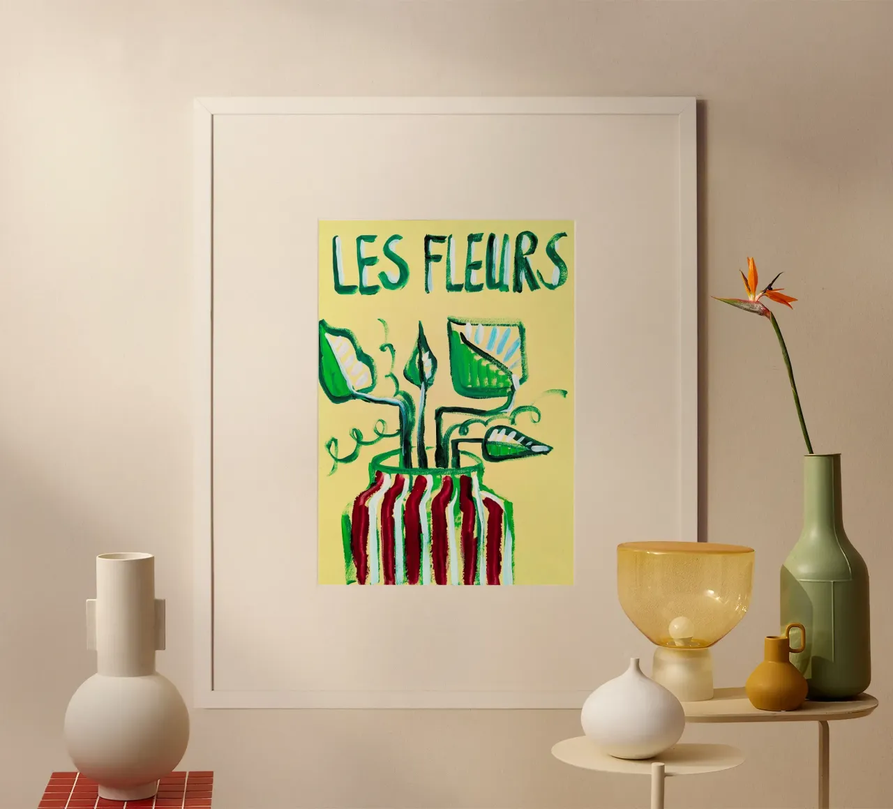 Les Fleurs 1 poster con telaio in alluminio da sum2proveDesign