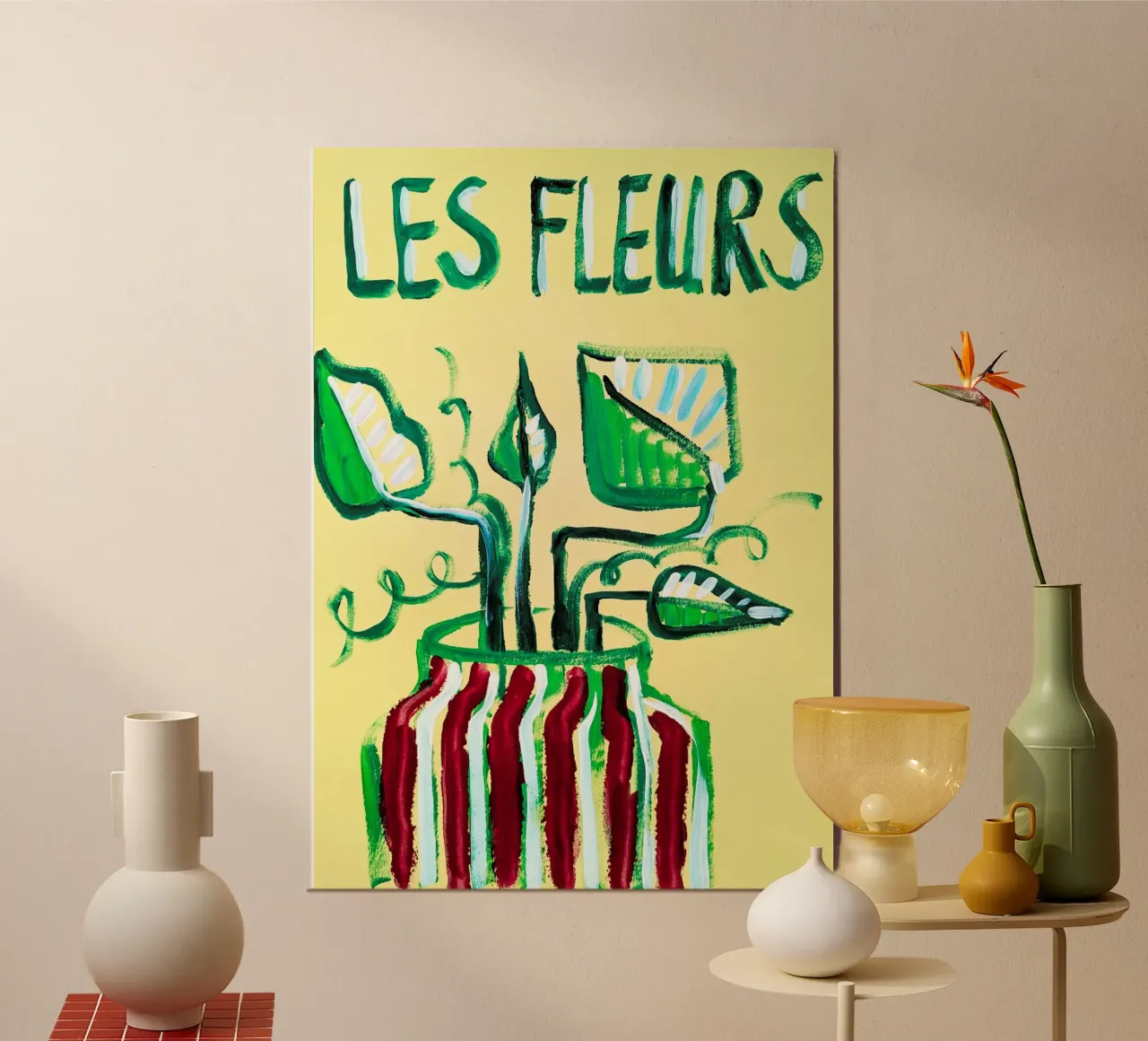 Les Fleurs 1 poster con telaio in alluminio da sum2proveDesign