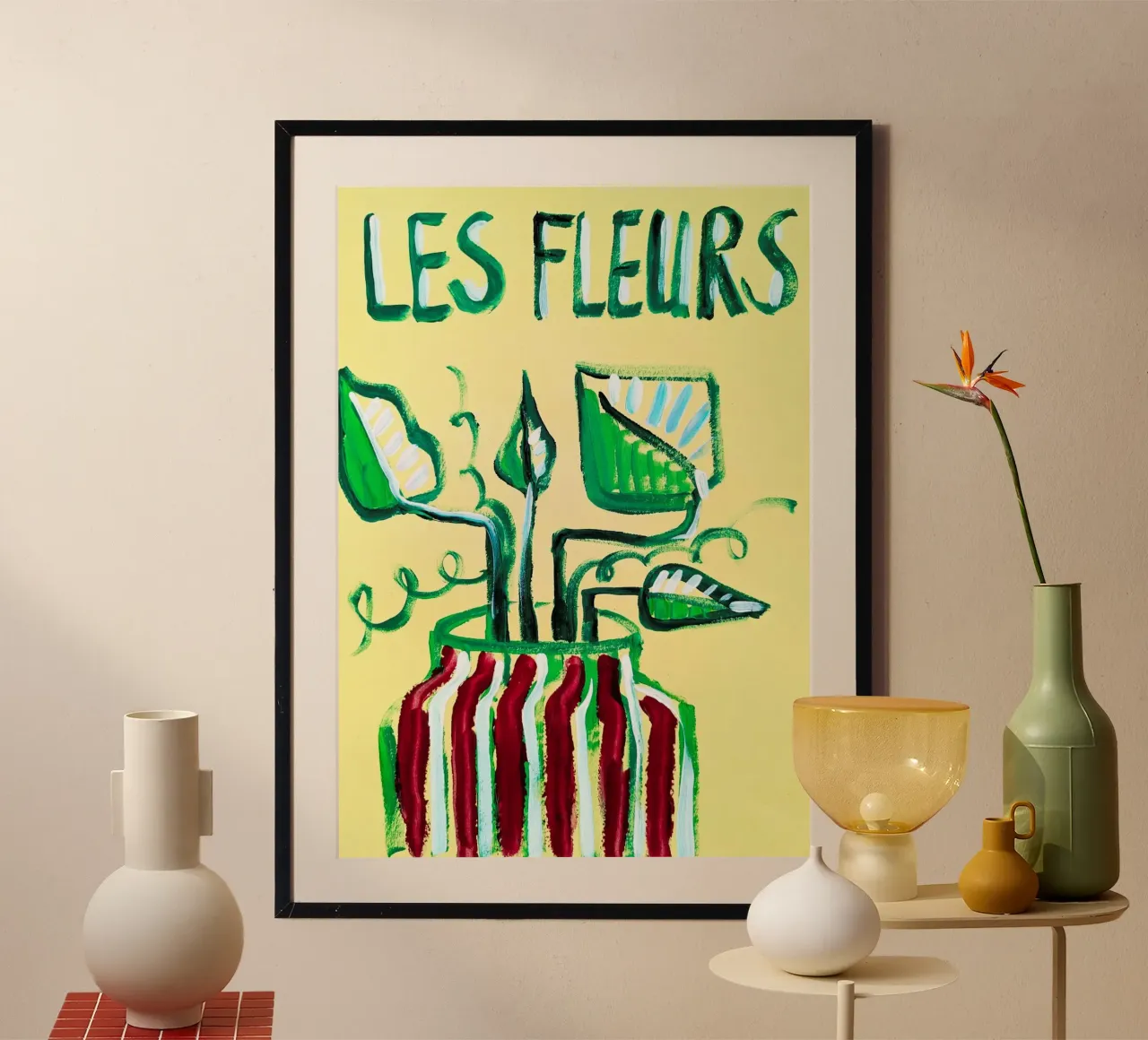 Les Fleurs 1 poster con telaio in alluminio da sum2proveDesign