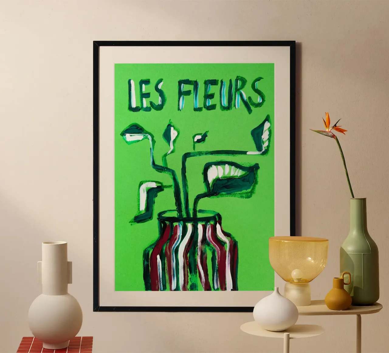 Les Fleurs 2 poster con telaio in alluminio da sum2proveDesign