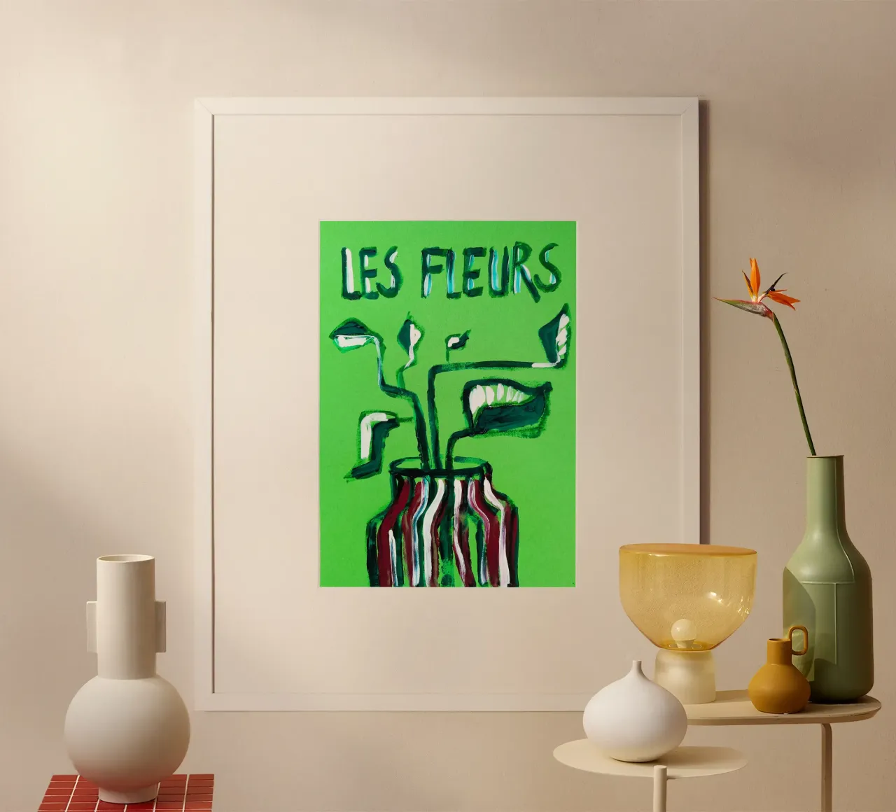 Les Fleurs 2 poster con telaio in alluminio da sum2proveDesign