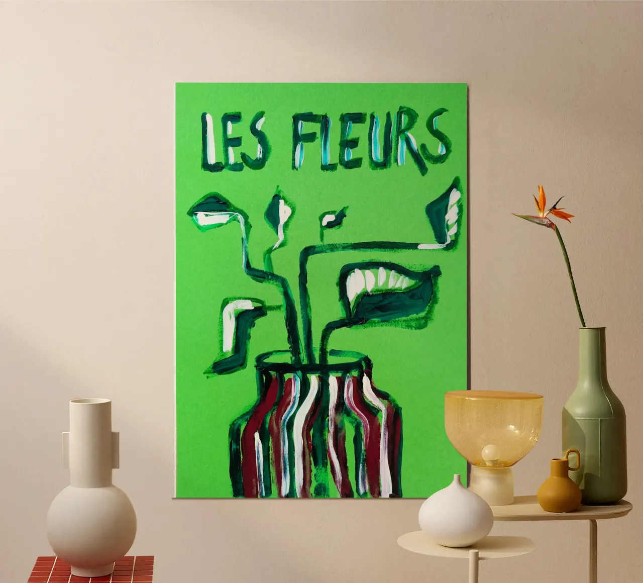 Les Fleurs 2 poster con telaio in alluminio da sum2proveDesign