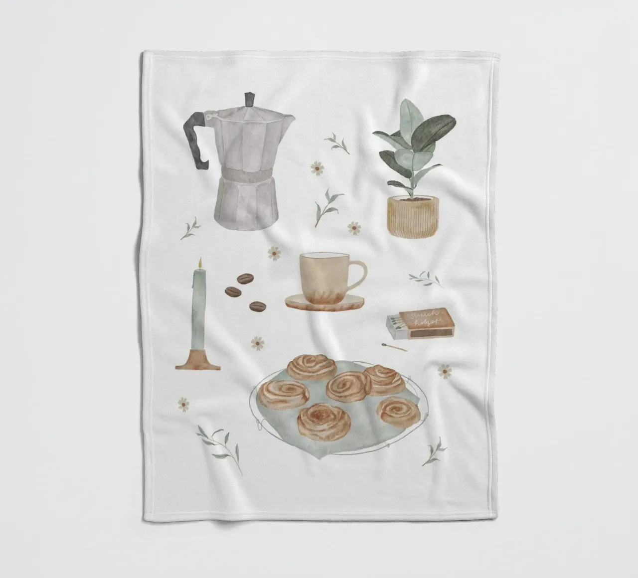 Kaffeezeit coperta in pile da herzundpapier