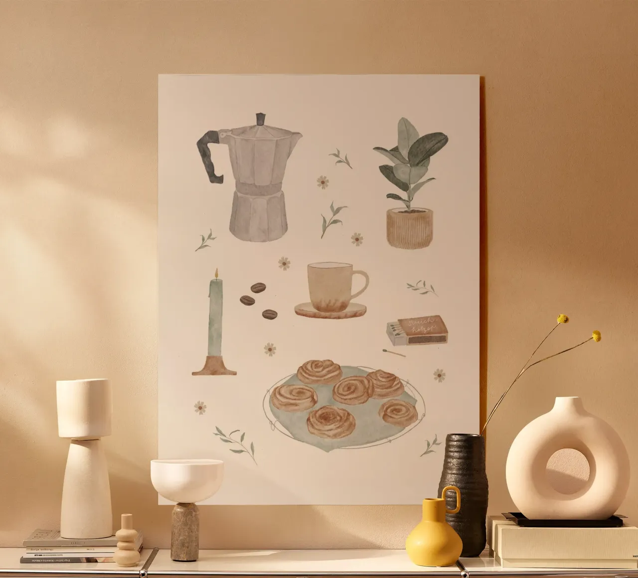 Kaffeezeit plexiglass da herzundpapier