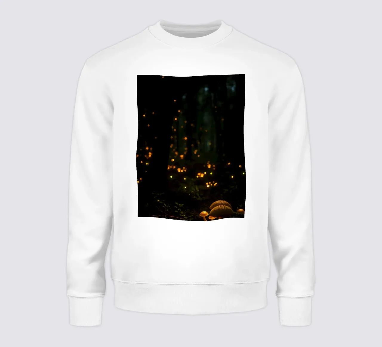 Foresta magica con luci e funghi incandescenti felpa da DesignDoodle