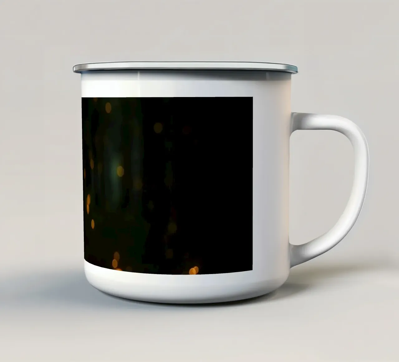 Foresta magica con luci e funghi incandescenti tazza in smalto da DesignDoodle