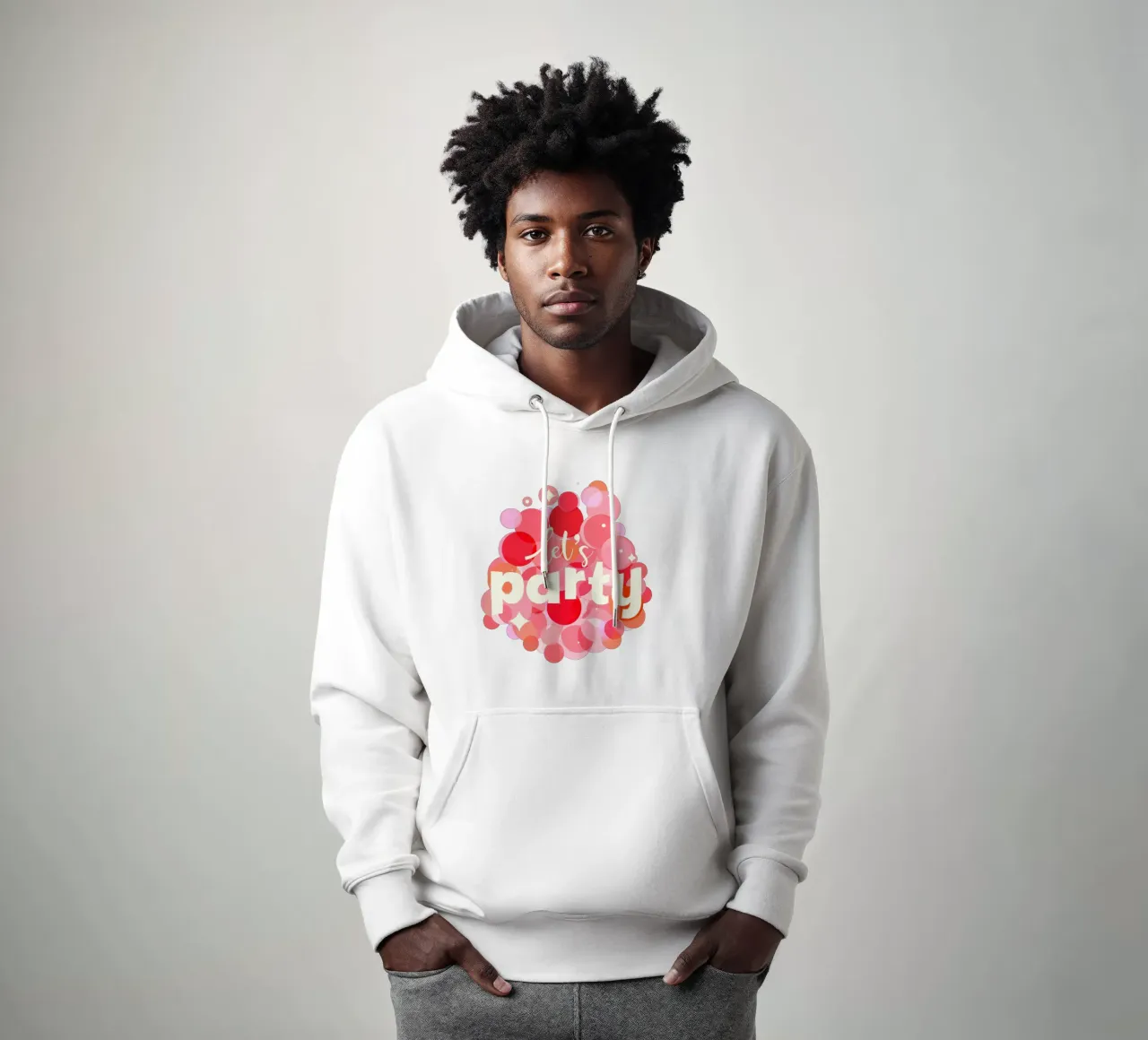 Roze Confetti Vibes - Laten we feesten Print hoodie van showmemars
