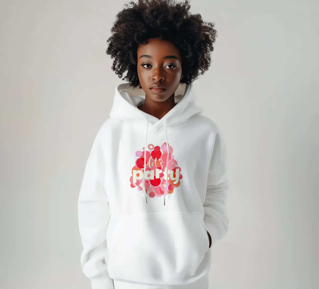 Roze Confetti Vibes - Laten we feesten Print hoodie van showmemars