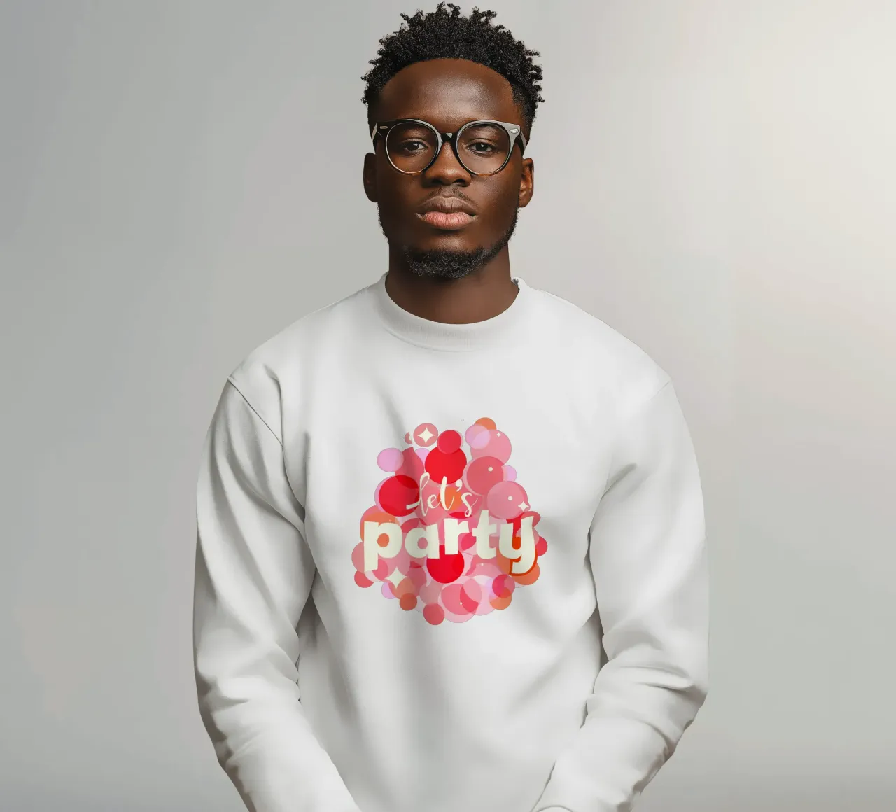 Roze Confetti Vibes - Laten we feesten Print sweatshirt van showmemars