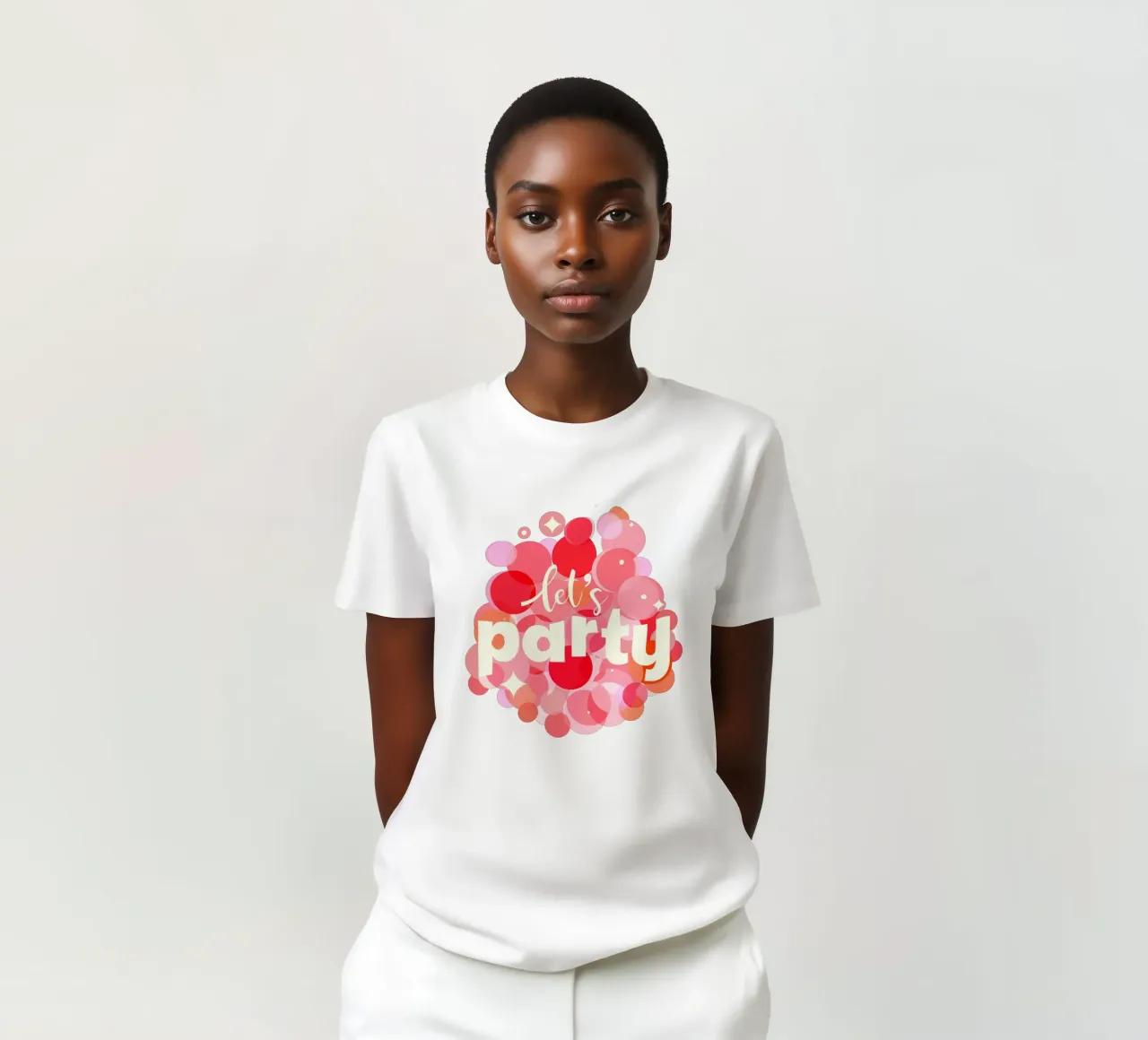 Pink Confetti Vibes - Let's Party Print t-shirt by showmemars
