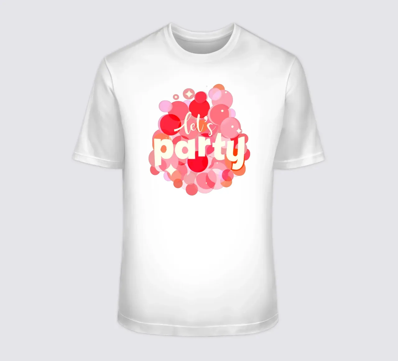 Pink Confetti Vibes - Let's Party Print t-shirt by showmemars