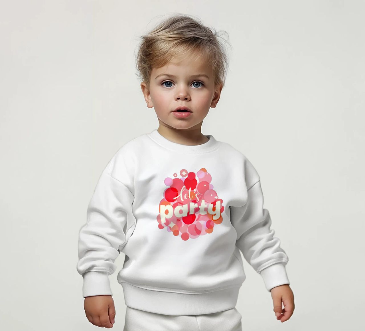 Pink Confetti Vibes - Impresión Let's Party sudadera de bebé de showmemars